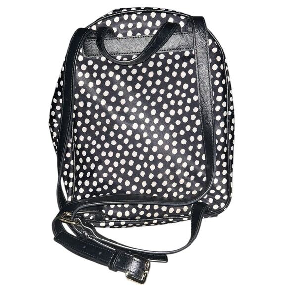 Kate Spade Wilson Road Polka Dot Black & White Nylon Mini Backpack - Picture 4 of 10